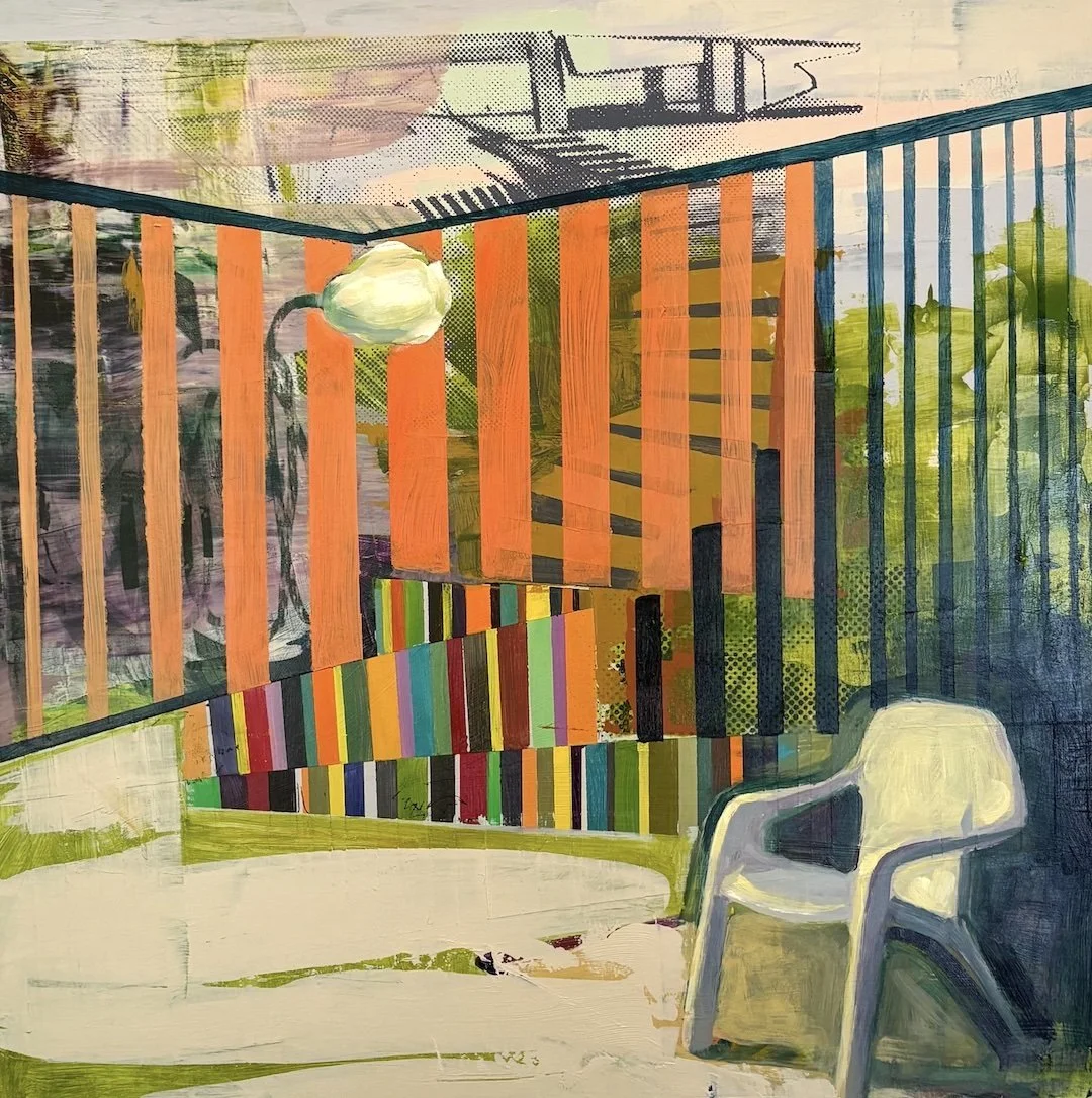 "The Conversation", 24x24 (the chair series)