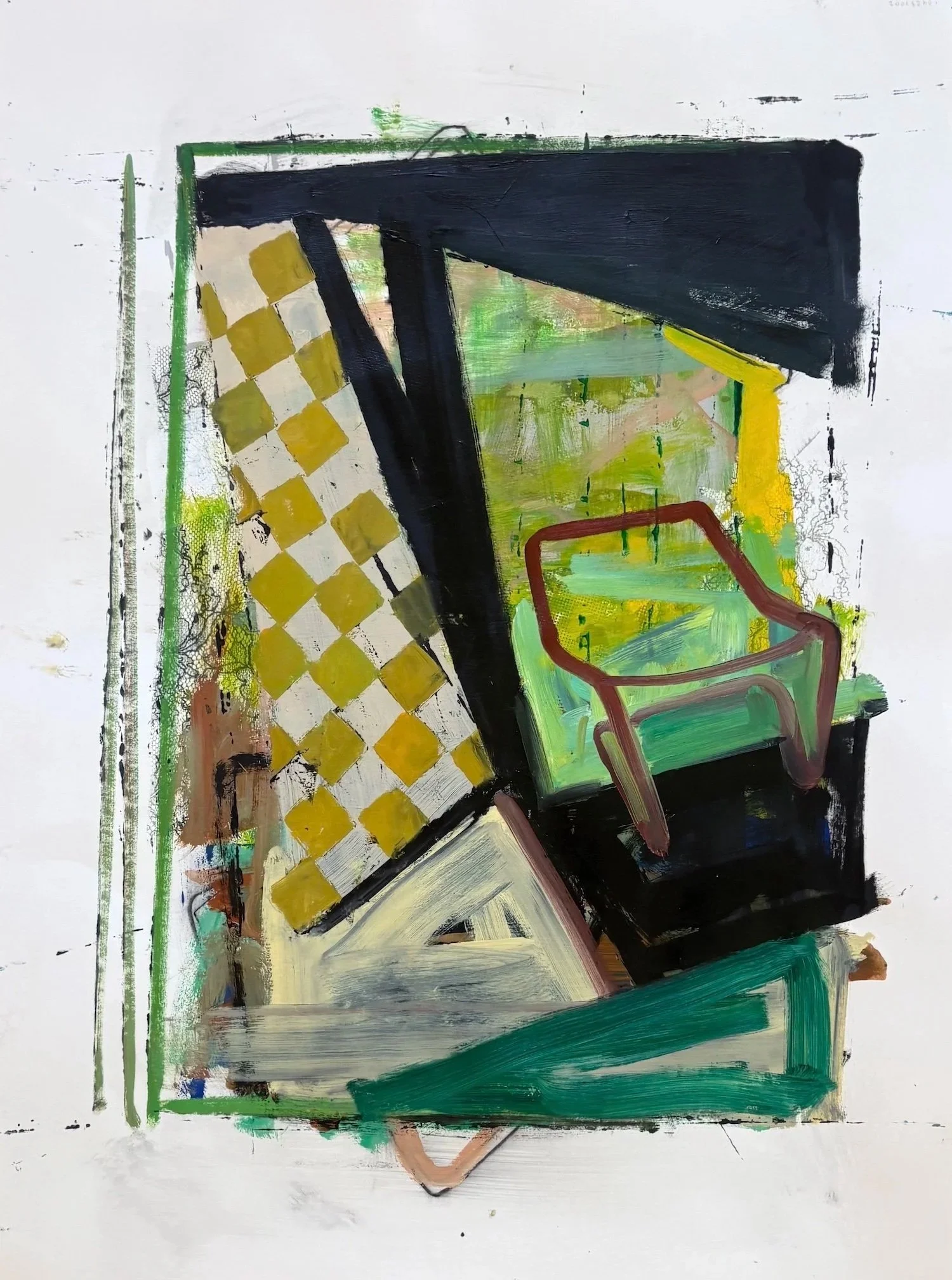 #1"The Chair Series", 30x22, oil on paper