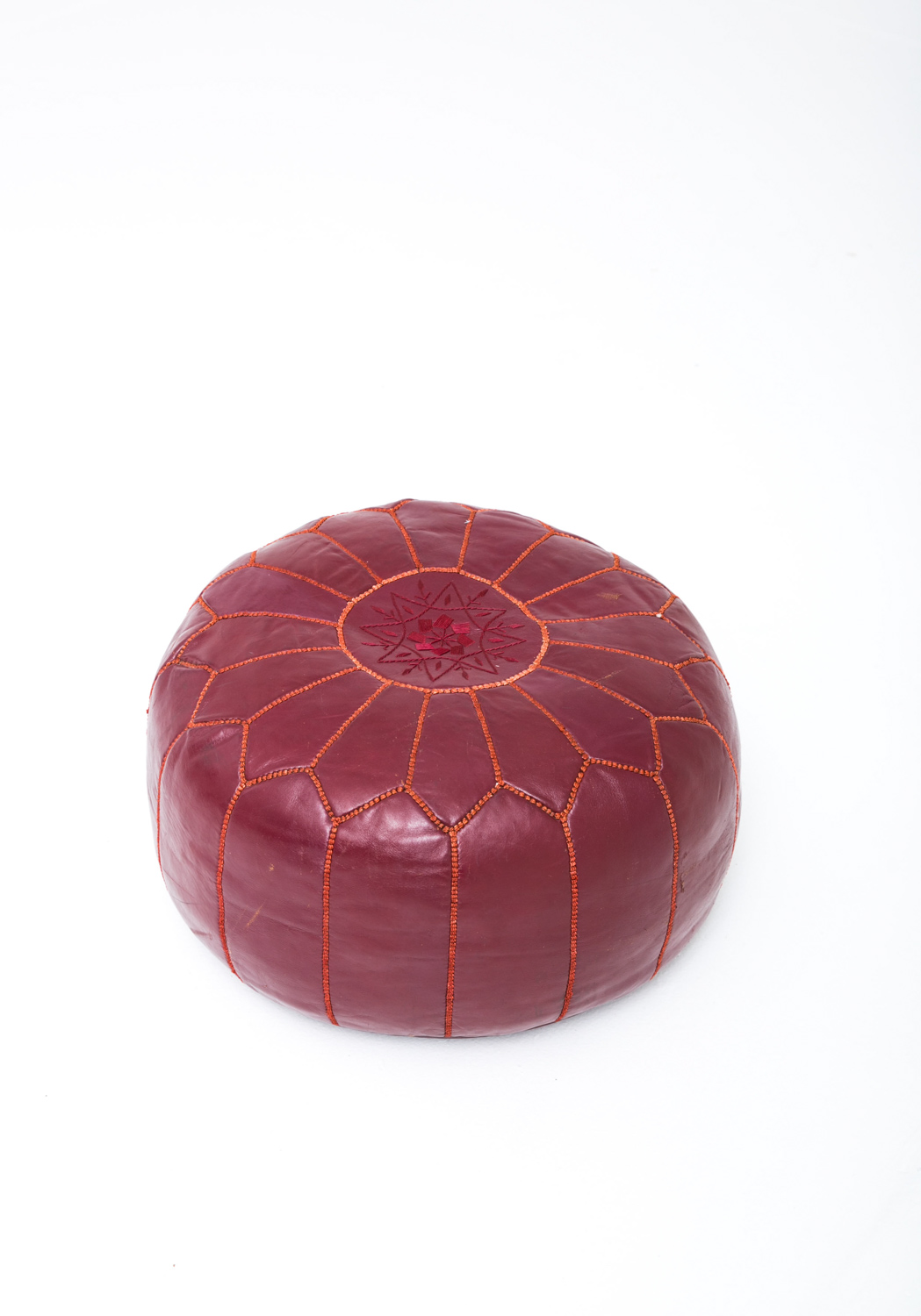 Burgundy Pouf