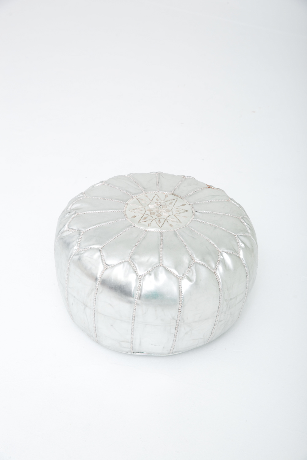Silver Pouf