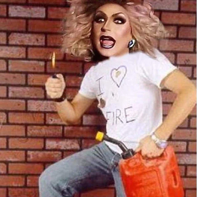 2NITE at @ritznewyork Who will I light on 🔥 at SHOWDOWN Wednesdays?! Now with 3 hosts! @itskimmimoore @_nickgaga_ &amp; me! 🖤@djeugene_edo on 🎧 all night! Pop-Ups from 12-3am y&rsquo;all! 
#humpday #fire #dragshow #wednesday #nyc #gay #instagay #d