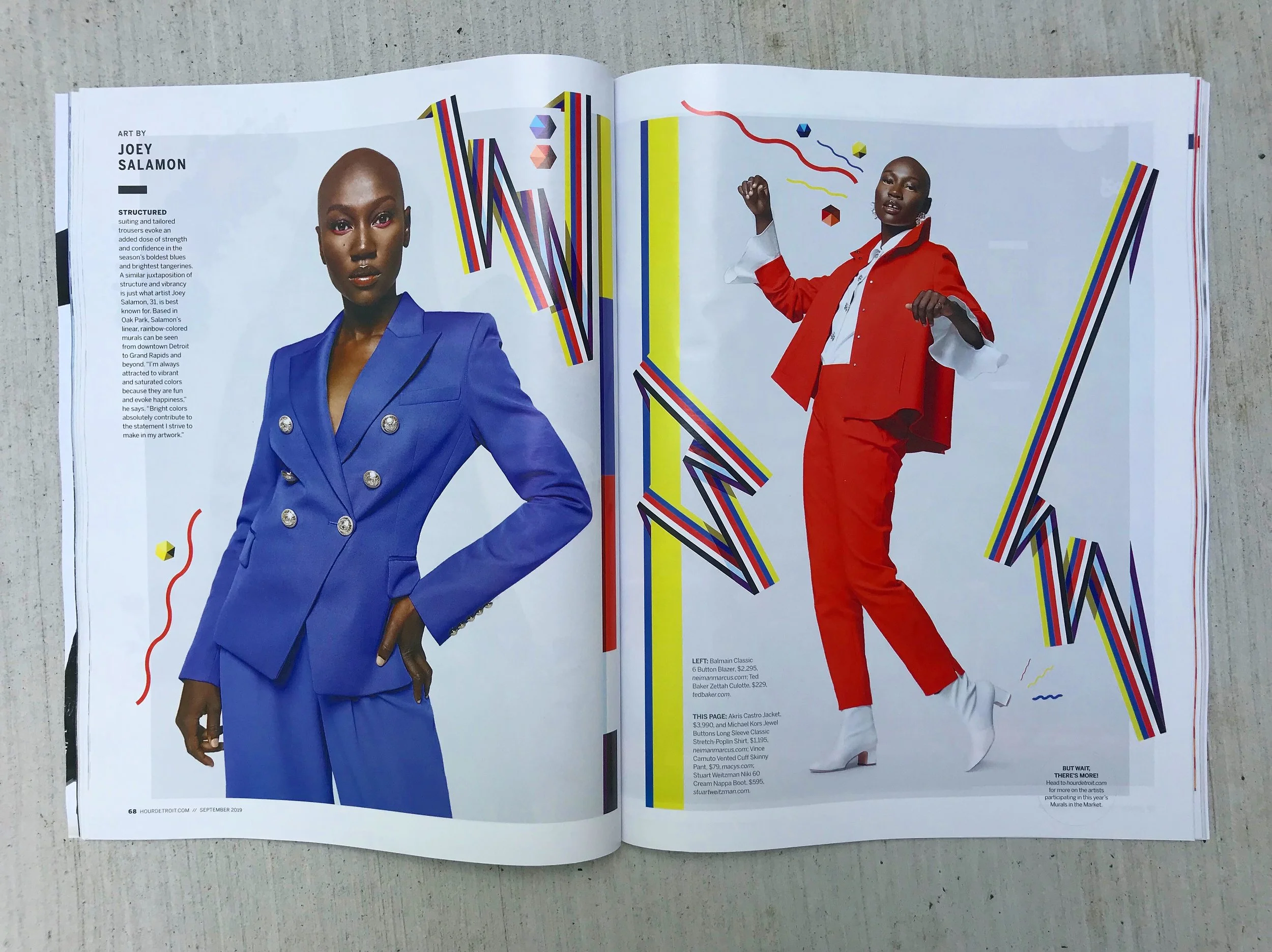 Hour Detroit Magazine illustration - Fall 2019 Arts Preview