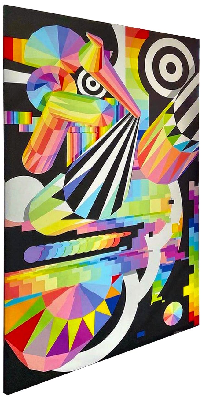 Large format digital print painting for Meta (formally Facebook) 2022