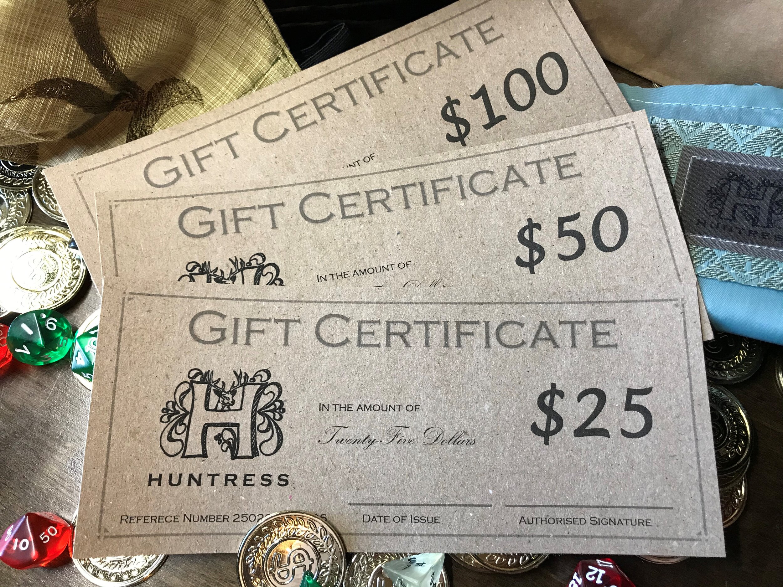 Gift Certificate of $25.00