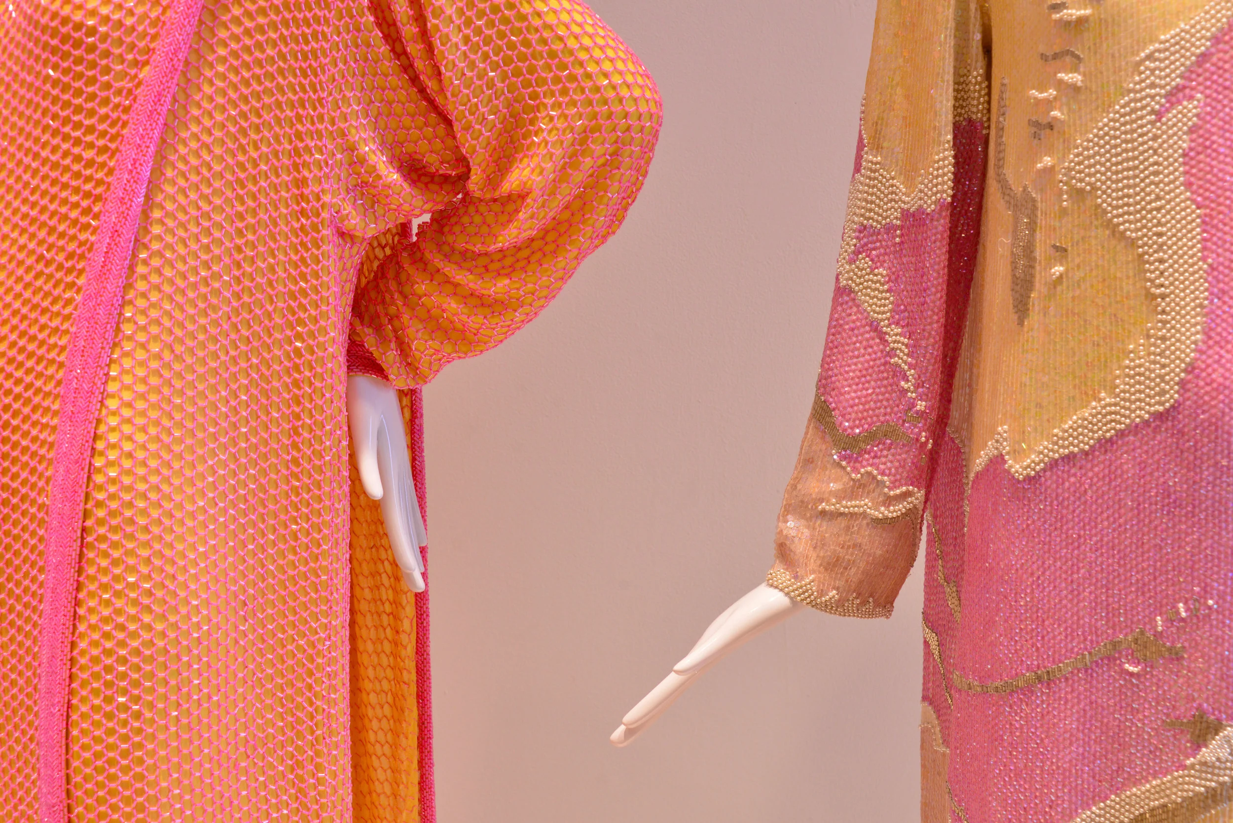 Greeting Card - Halston Originals Beads and Sequins -  5x7 horizontal folded blank card with envelope