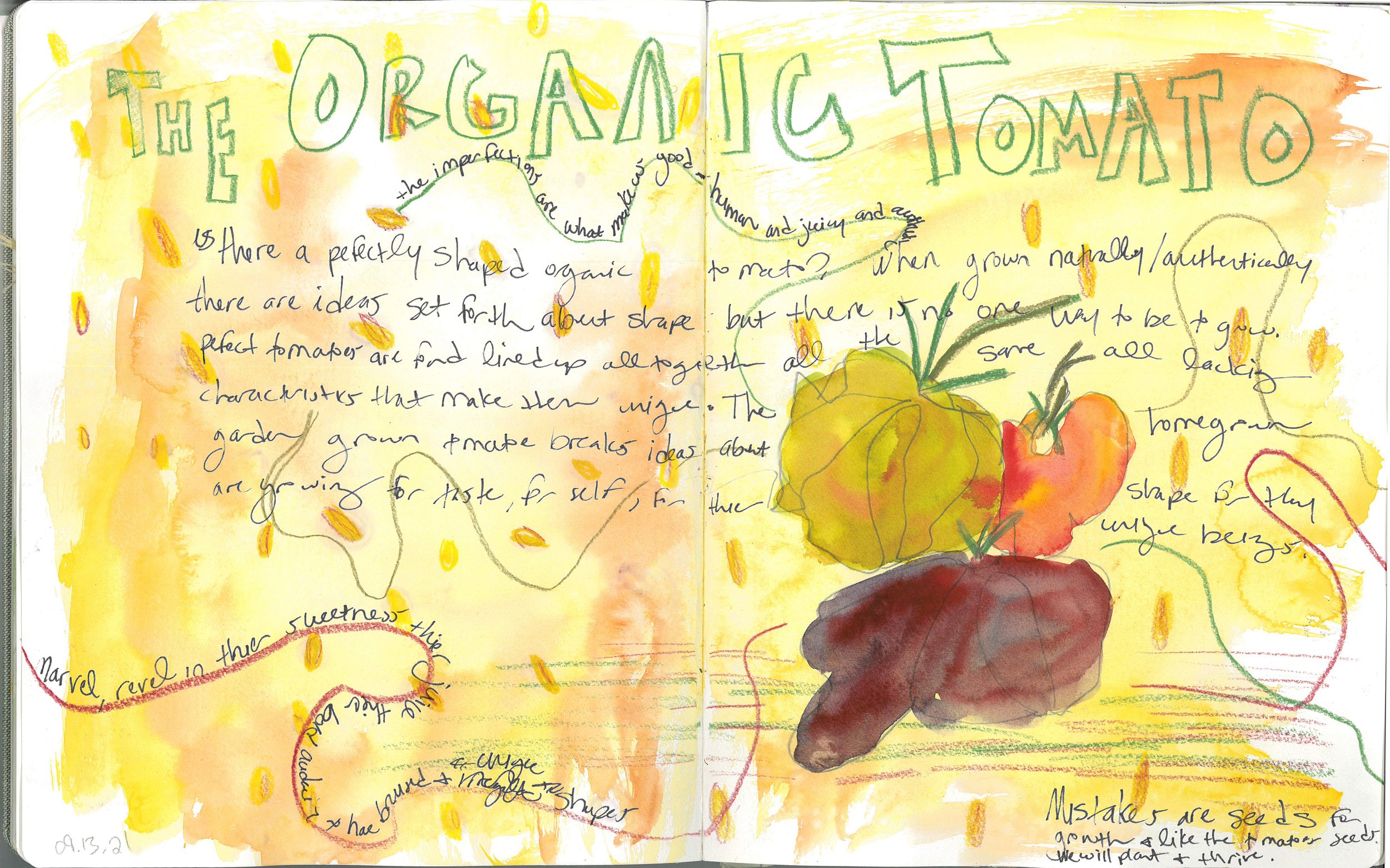 organic tomato journaling