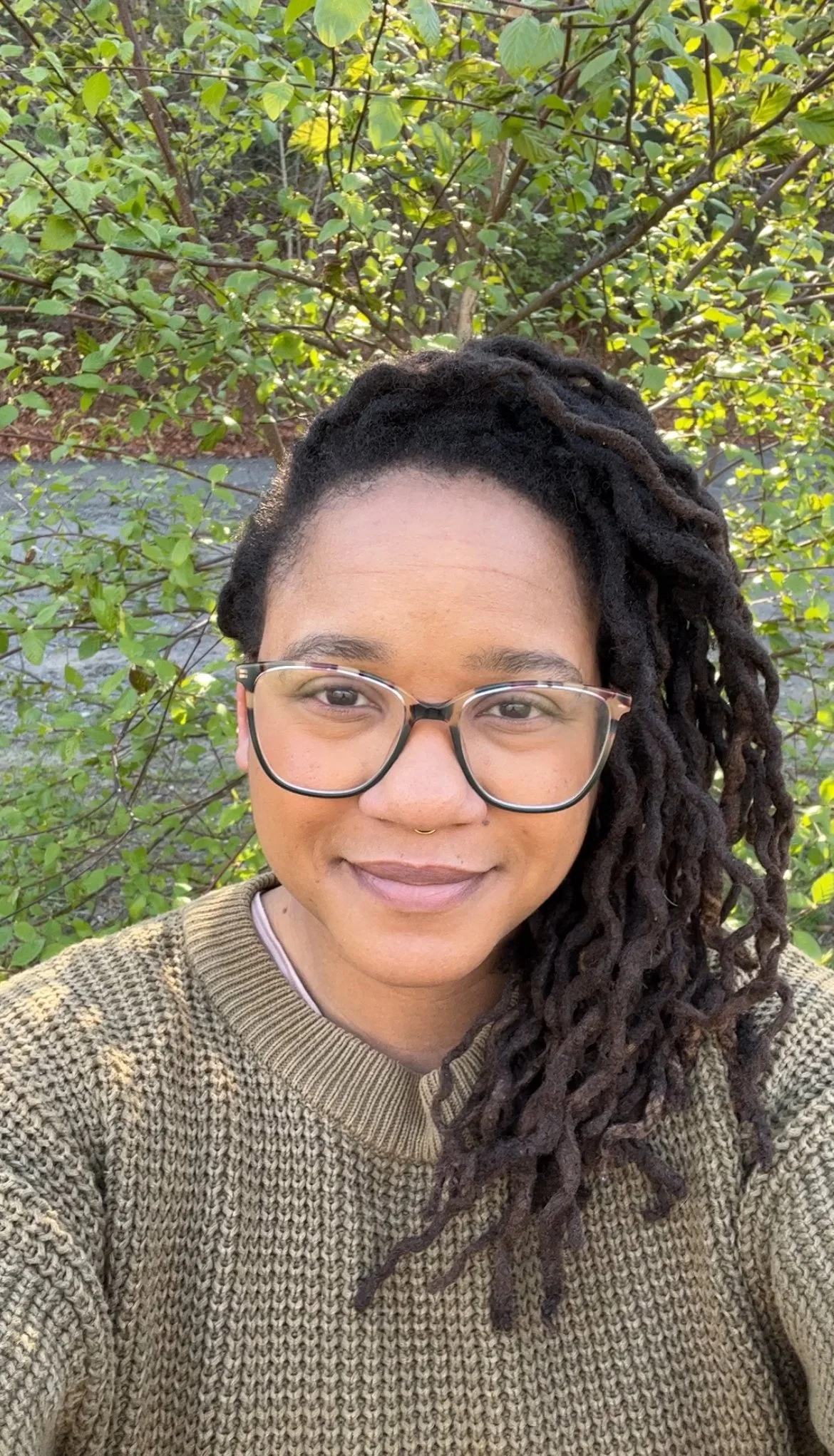 Portrait of Jewel Davis outdoors in the mountains of Western North Carolina