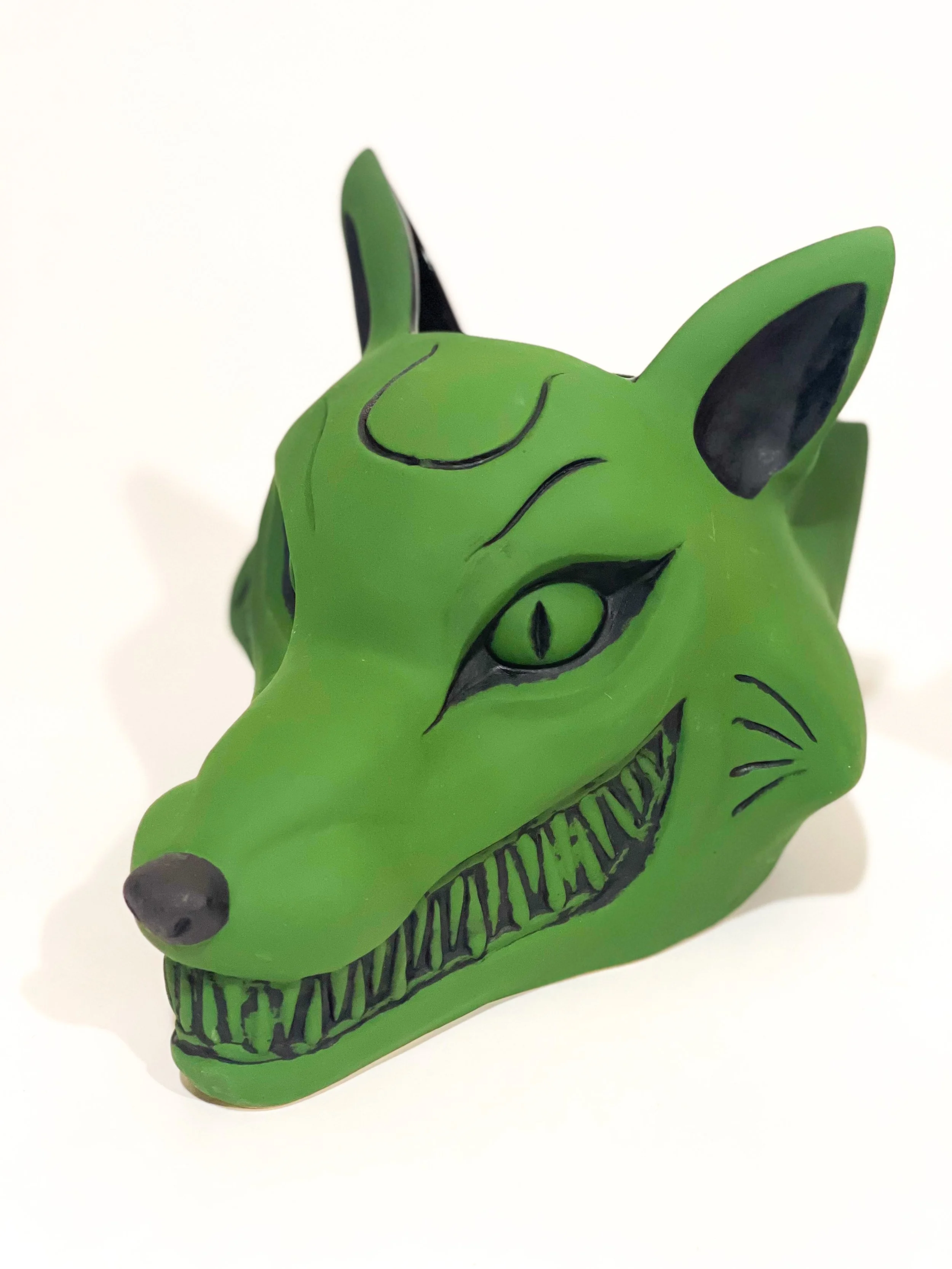 Kitsune - Matte GREEN AP - Japanese Demon Mug