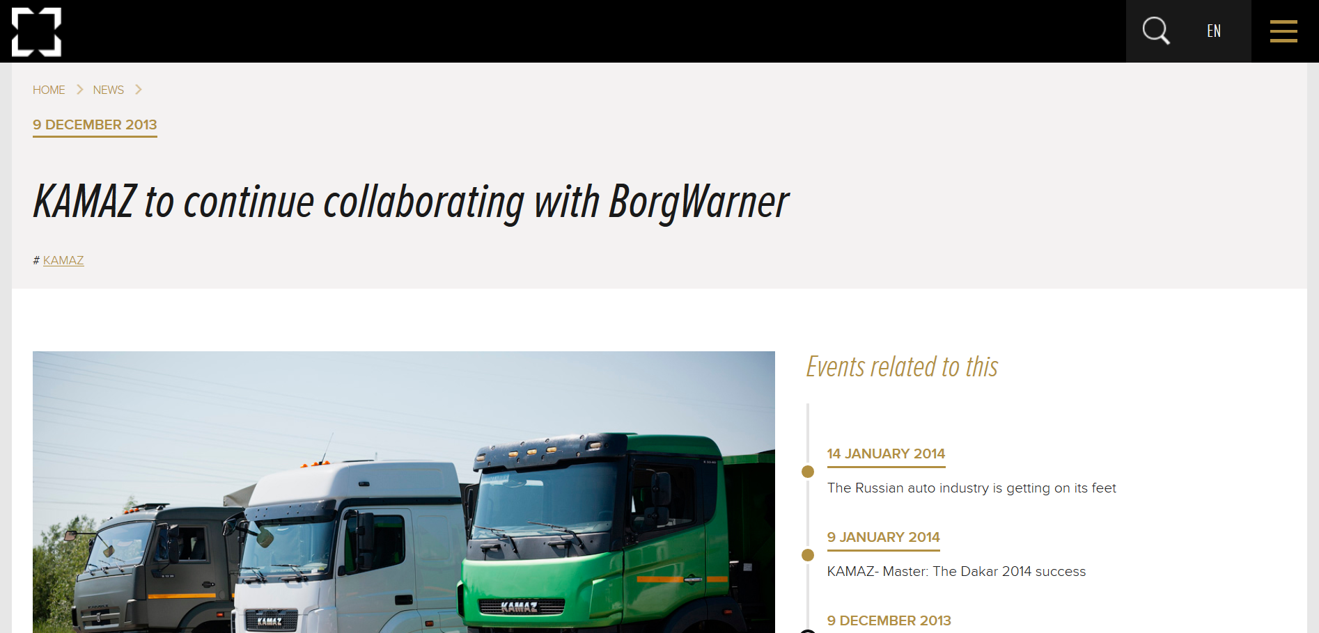 KAMAZ press release 2013 partners with BorgWarner.png
