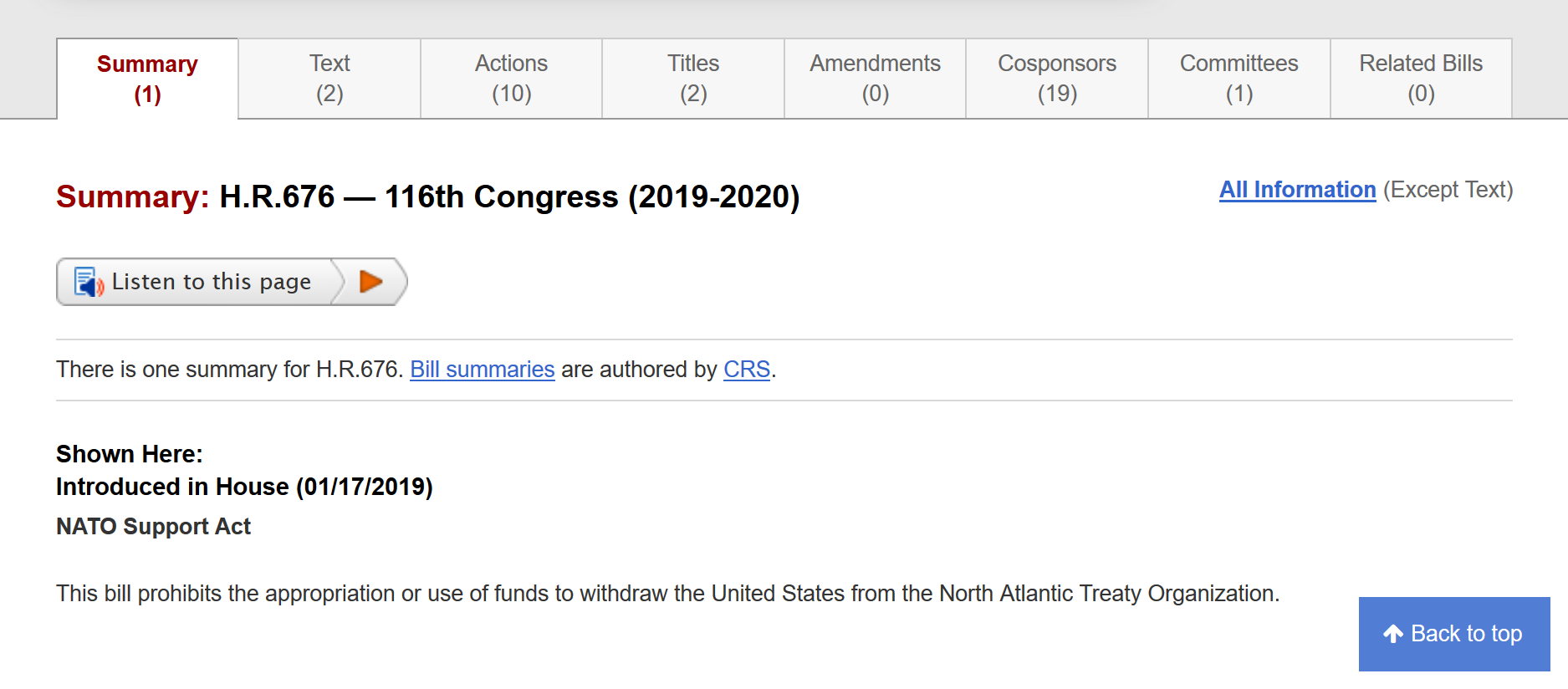 NATO bill Jan 17th prohibits U.S. from withdrawing from NATO.png