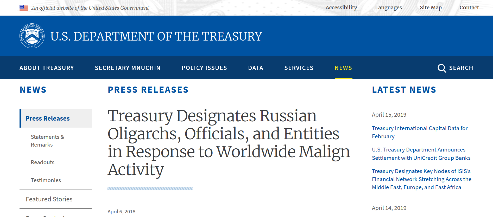 Torshin Treasury press release April 6th 2018.png