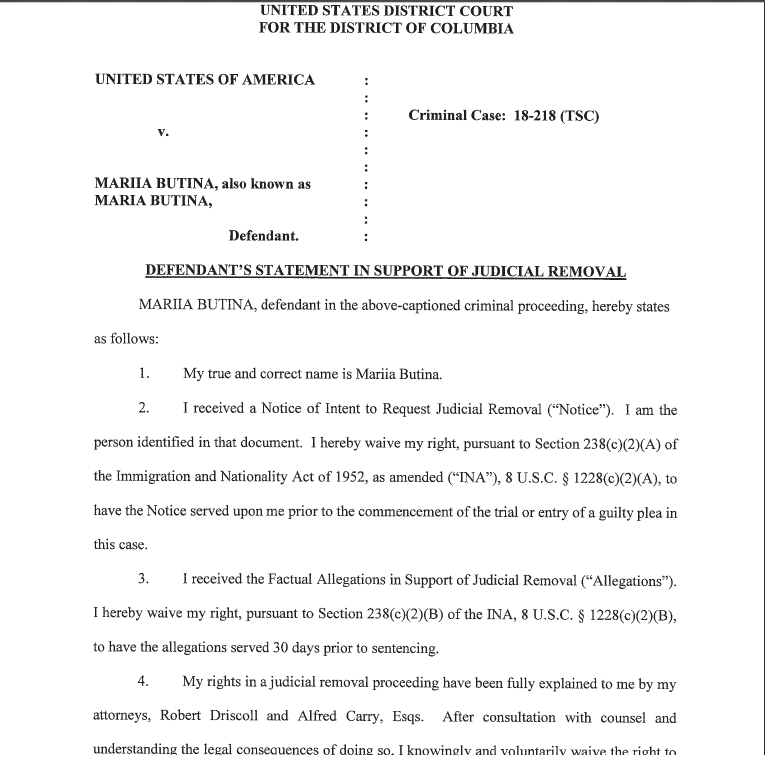 Waiver Butina page one .png