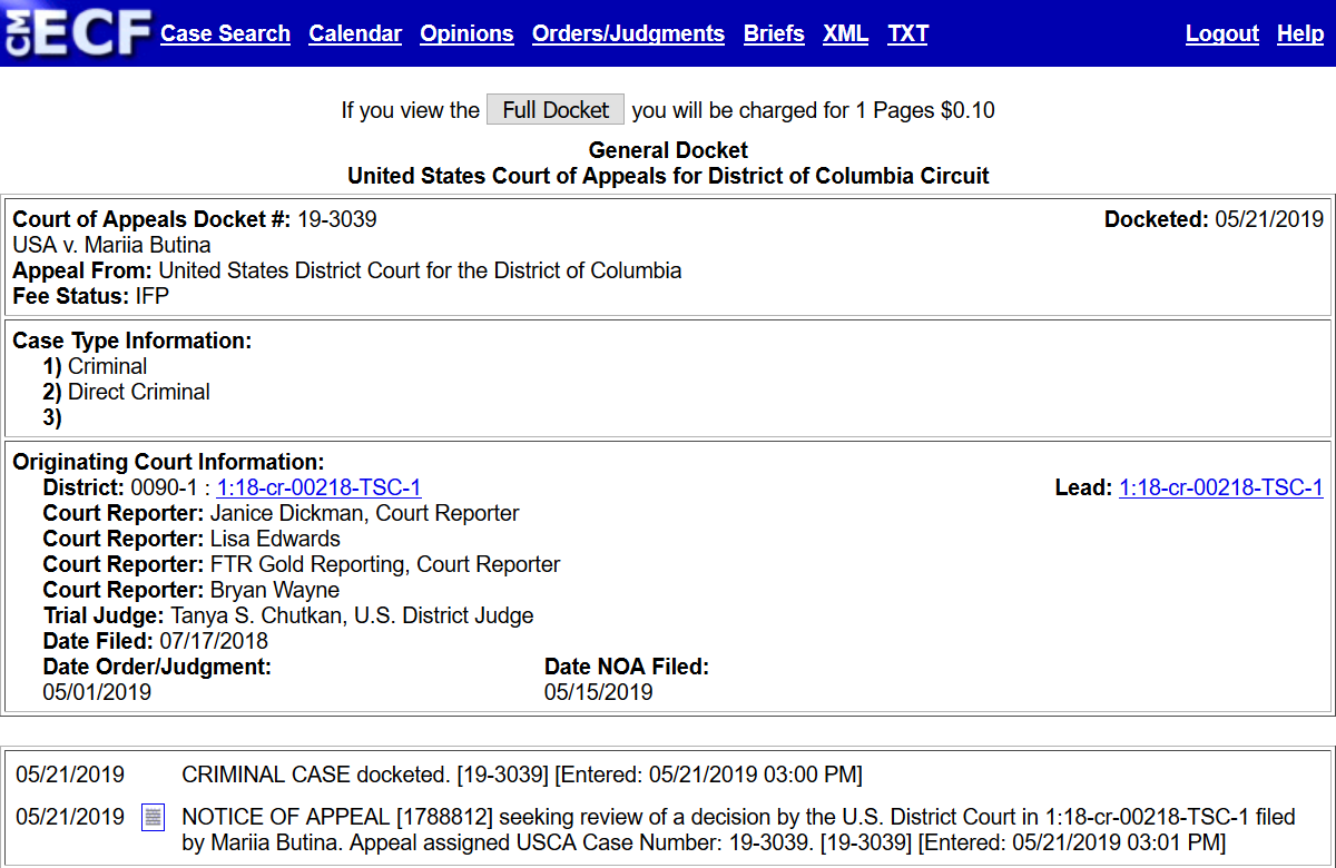 Butina appeal filed May 21st 2019.png