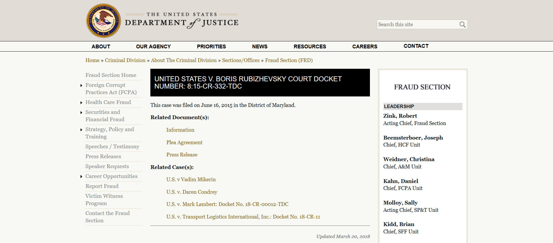 Boris first DOJ press release.png