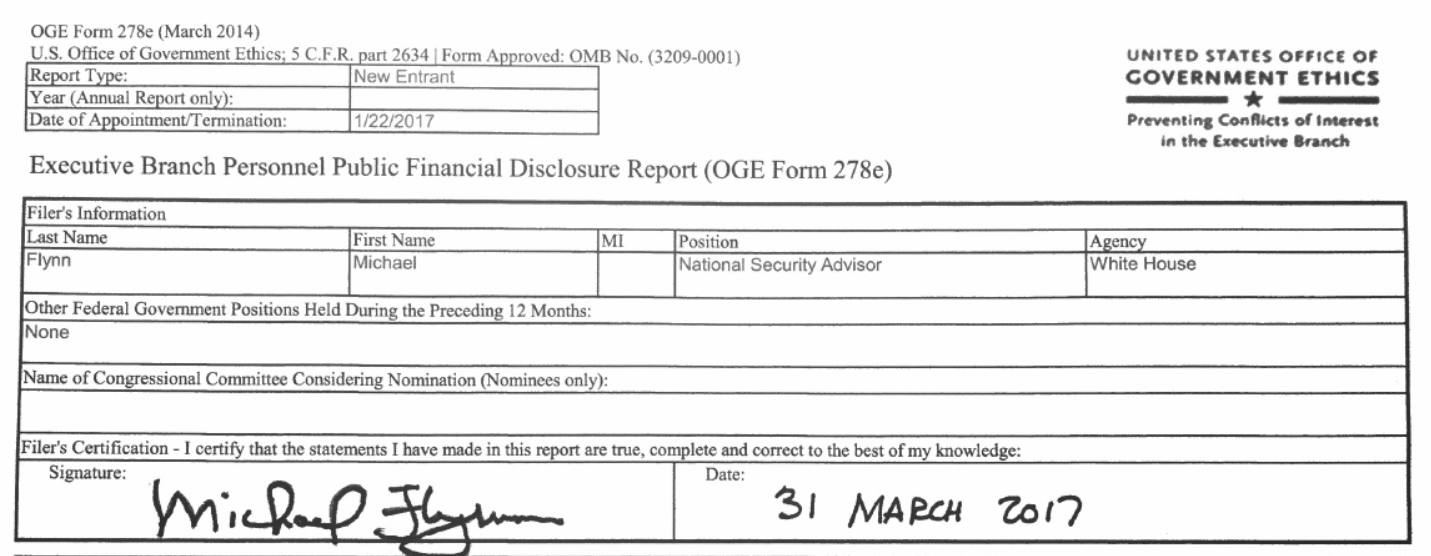 Flynn disclosure 16 pages with signature March 31st, 2017.png