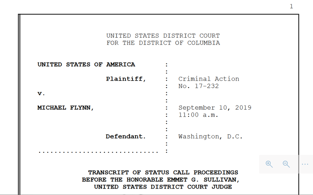 Flynn Transcript Sept 10th page one top.png