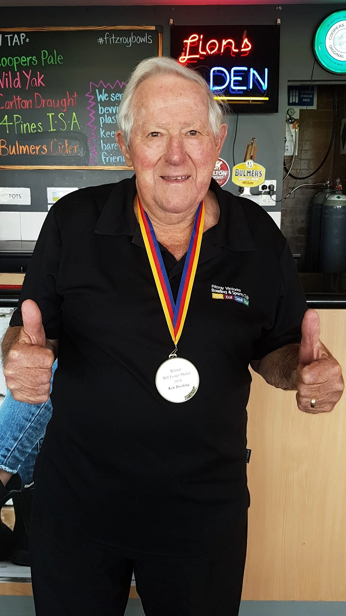 Ken Docking an icon of Fitzroy Victoria Lawn Bowls Club