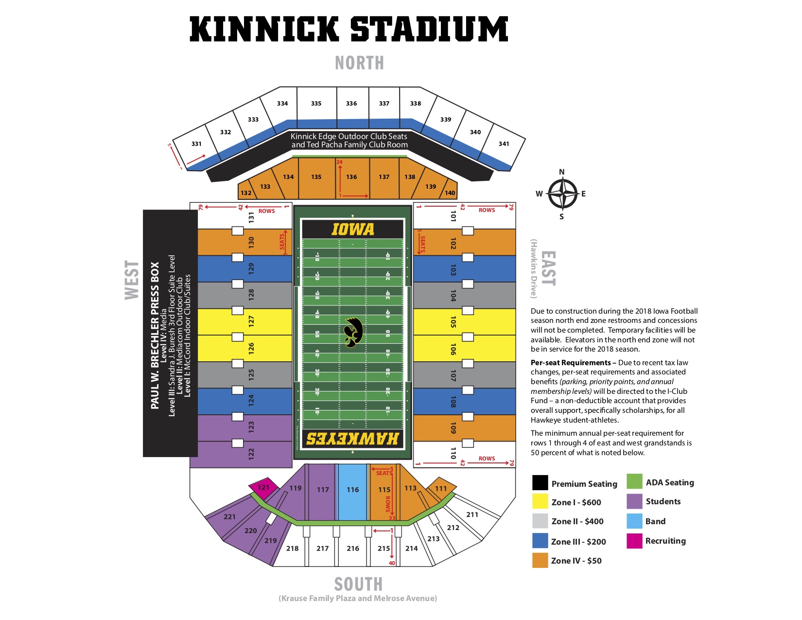 Kinnick Stadium Handicap Seating Chart