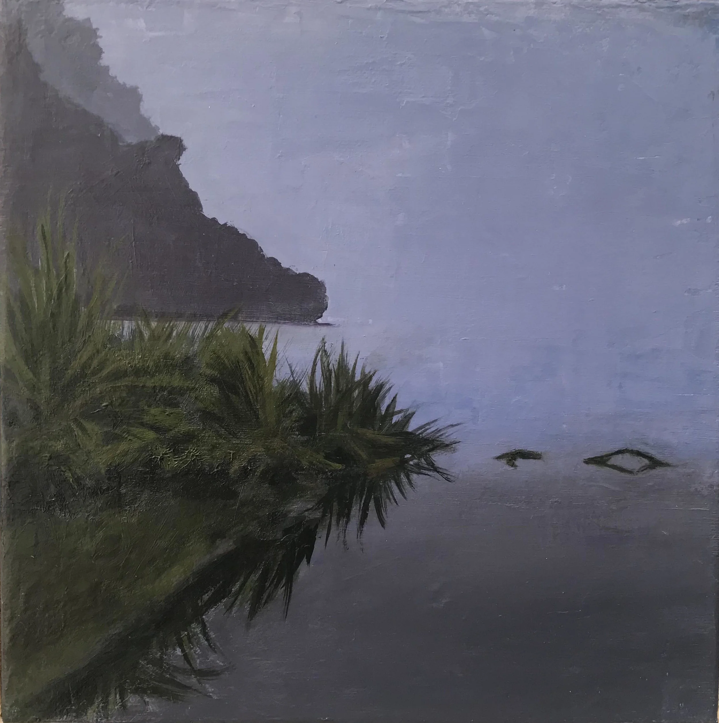 Foggy Marsh: Nightfall | 8x8 | SOLD