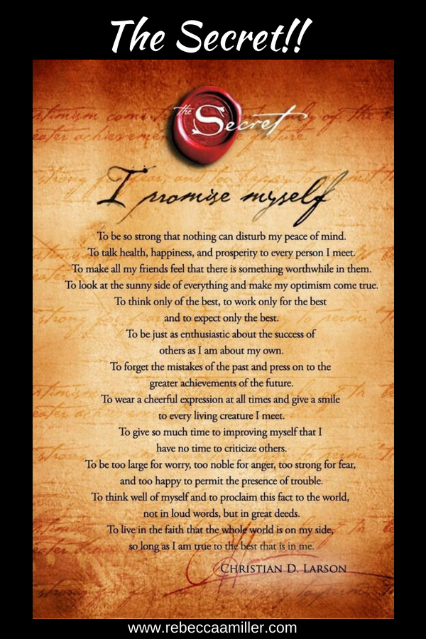 The Secret is a best-selling 2006 self-help book by Rhonda Byrne , based on the earlier film of the same name. It is based on the pseudoscientific law of attraction which claims that thoughts can change the world directly. The book has sold 20 million copies worldwide and has been translated into 50 languages.