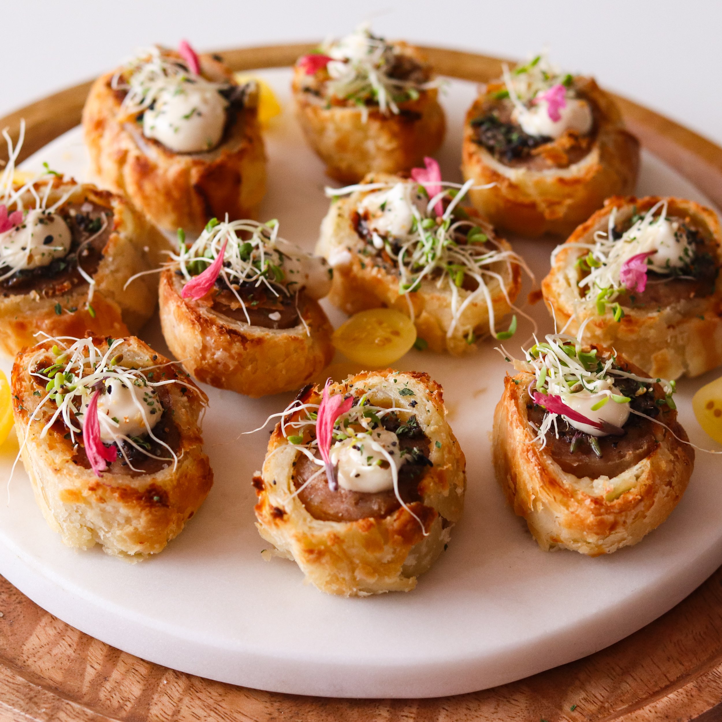 Truffle Sausage Roll Bites — Brie & Banquet