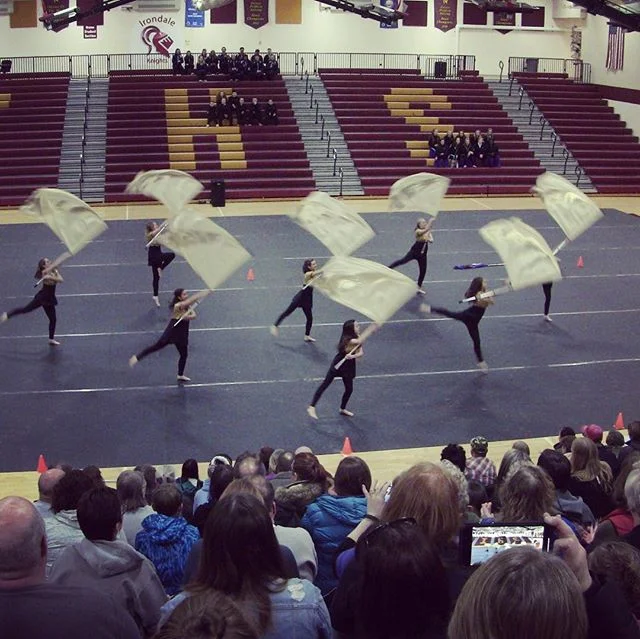 ER Winter Guard had a blast at the Northstar Premiers!! If you missed us tonight, catch us at the basketball game Friday night! #colorguard #band #nsc19 #winter