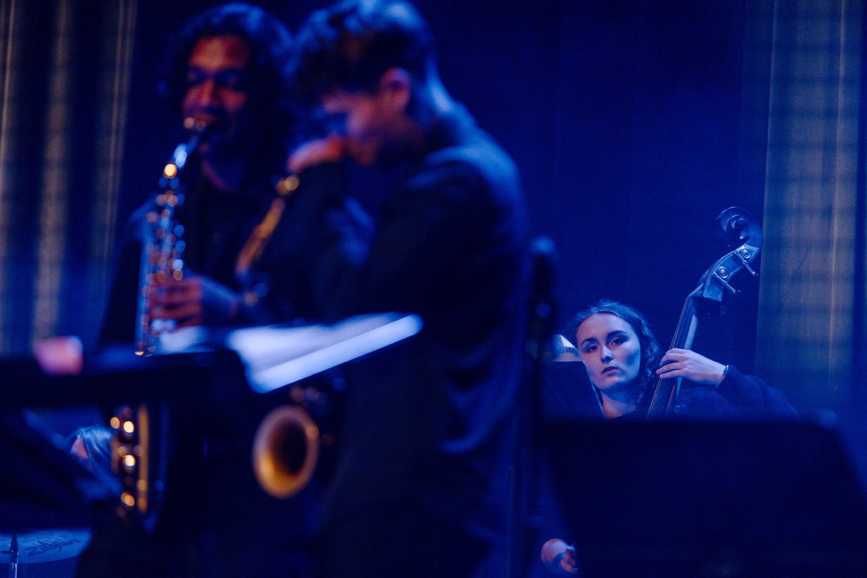 The Loft Stage was transformed into a Jazz club on Friday evening. Congratulations to our of our decided jazz musicians. We were also thrilled to have the Oltman Middle School jazz ensemble join us. Photo Credits: Kathy Helgeson