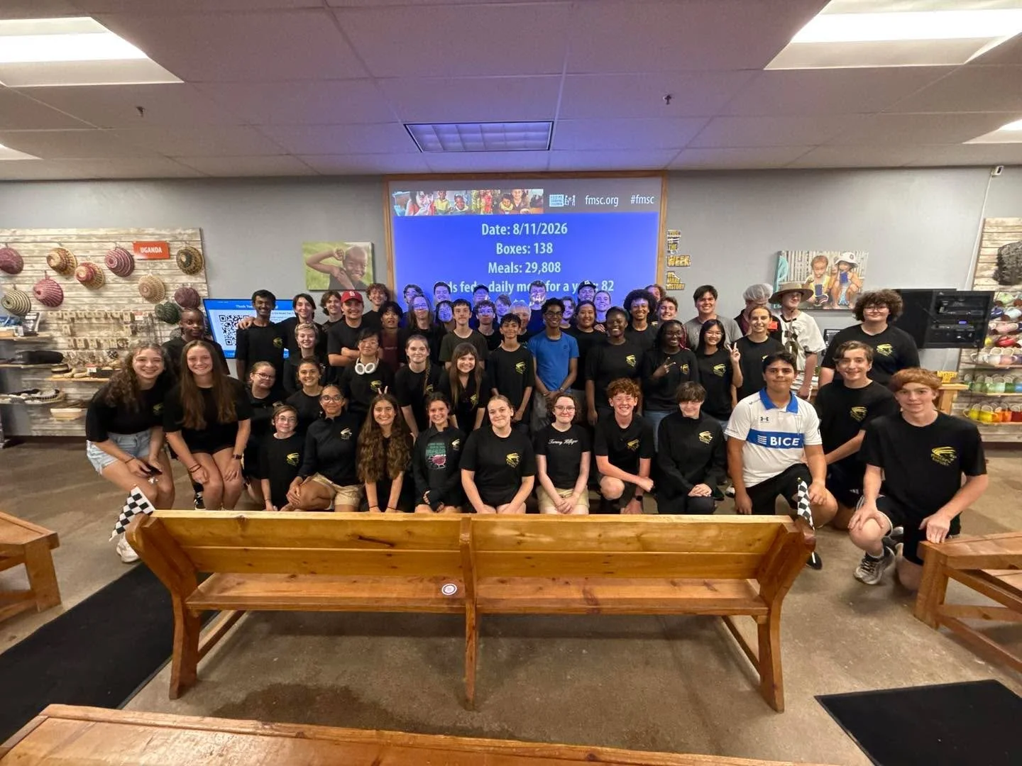 Proud of our East Ridge High School Marching Raptors for volunteering at Feed My Starving Children. They helped pack almost 30,000 meals for children in need! A terrific evening of teamwork, fun and giving back!