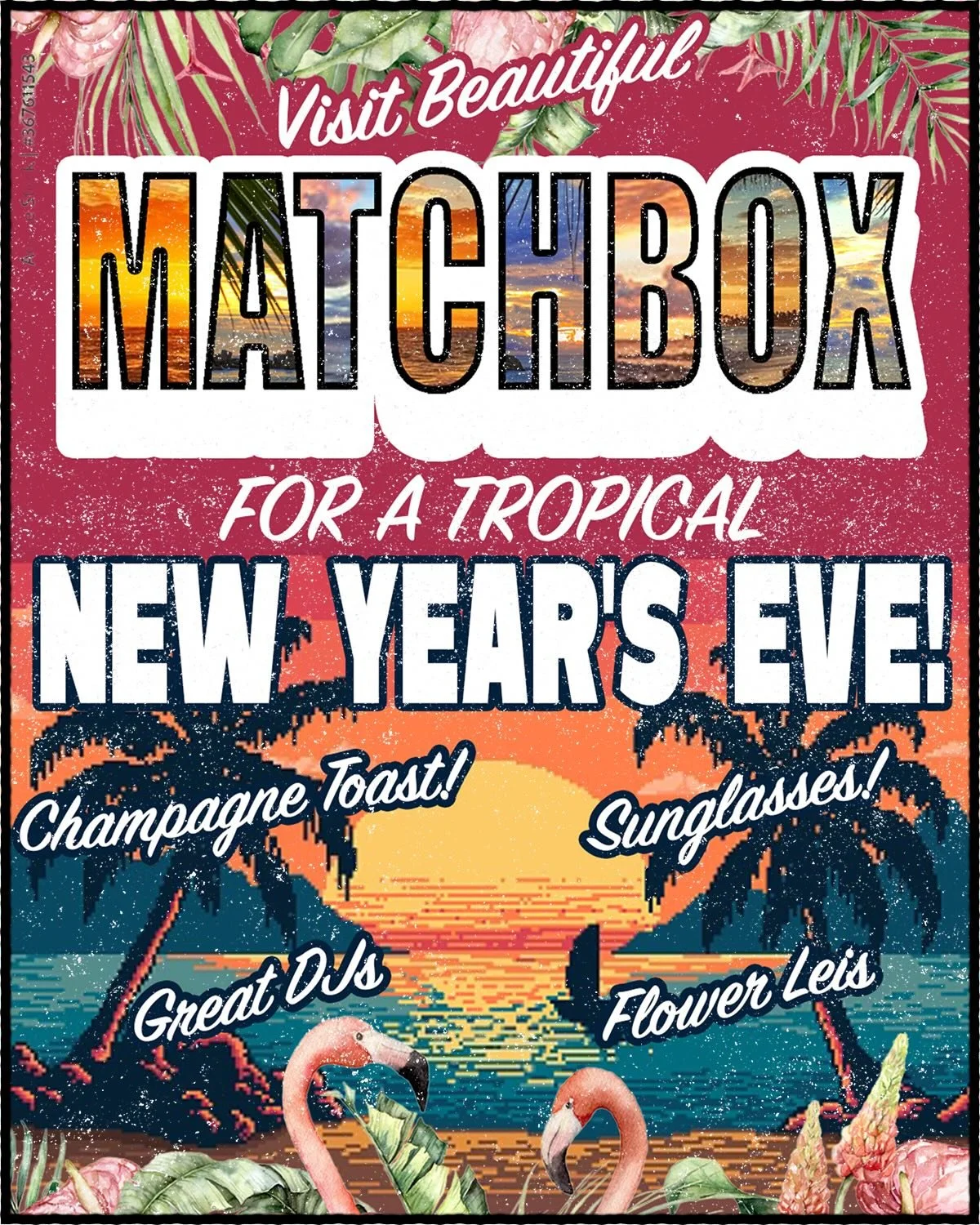 This New Year&rsquo;s @thematchboxdenver is taking it TROPICAL! Come dance the night away to @thredsavage &amp; @hipxgawd dropping all the hits to make hips move while you sip on a drink with an umbrella! We&rsquo;ll have beautiful tropical sunsets o