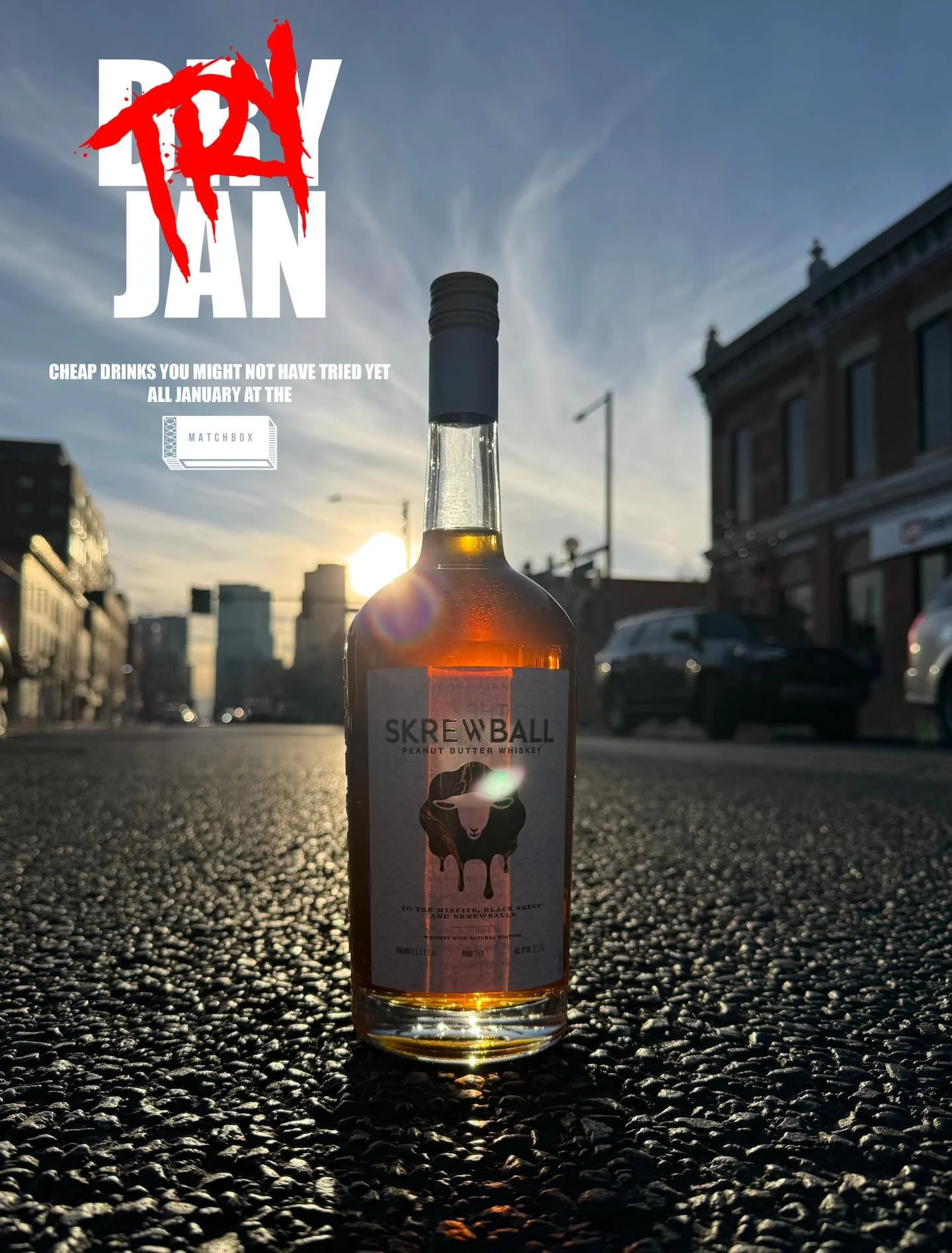 TRY JANUARY. If you&rsquo;re not drying it out, you should be trying it out. A lot of you have had this, but more haven&rsquo;t. You like peanut butter? You like whiskey? This is for you! Try a shot with some stout and have a cozy night at @thematchb