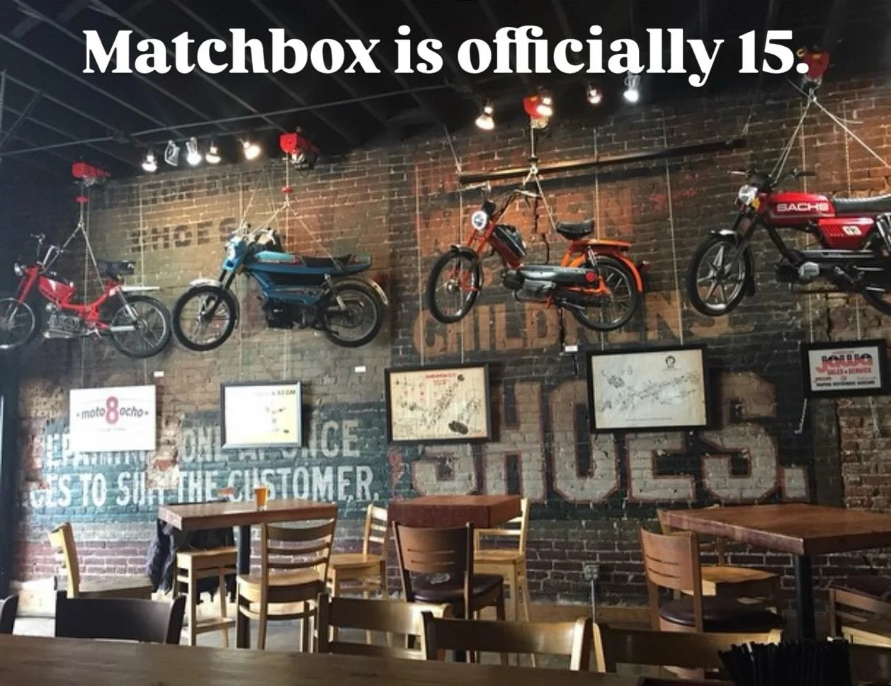 Fun fact, we turned 15 years old today. Happy 3/11 and day of the box! We will be doing a blowout party this summer to really celebrate 15 years, but to share and show some love today as well, we will have Happy Hour priced wells all day and all nigh