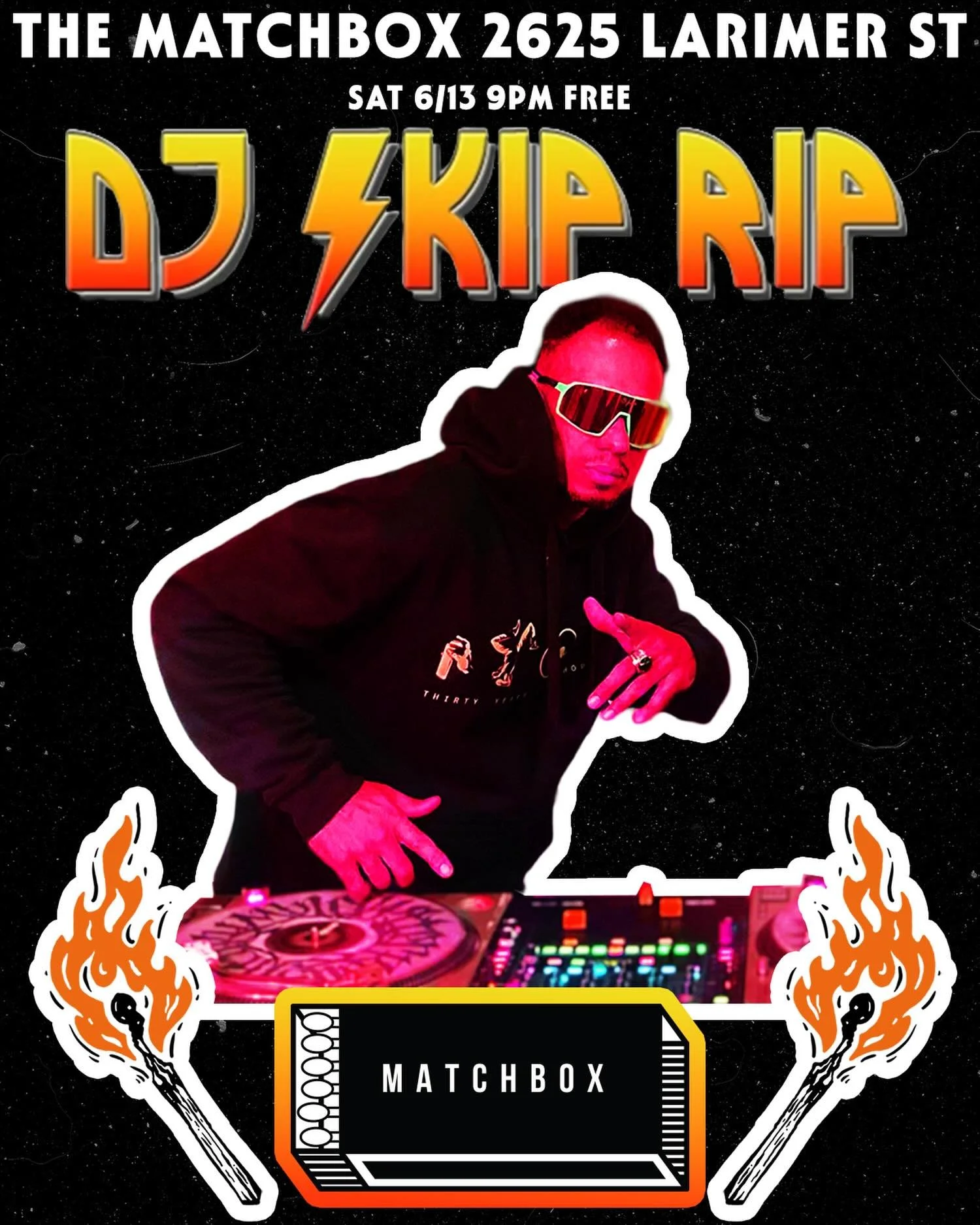 Saturday night the patio is gonna be lit with the one and only SKIP RIP. We&rsquo;re partying from 9-cl and you better bring that dancing butt! See ya this weekend!