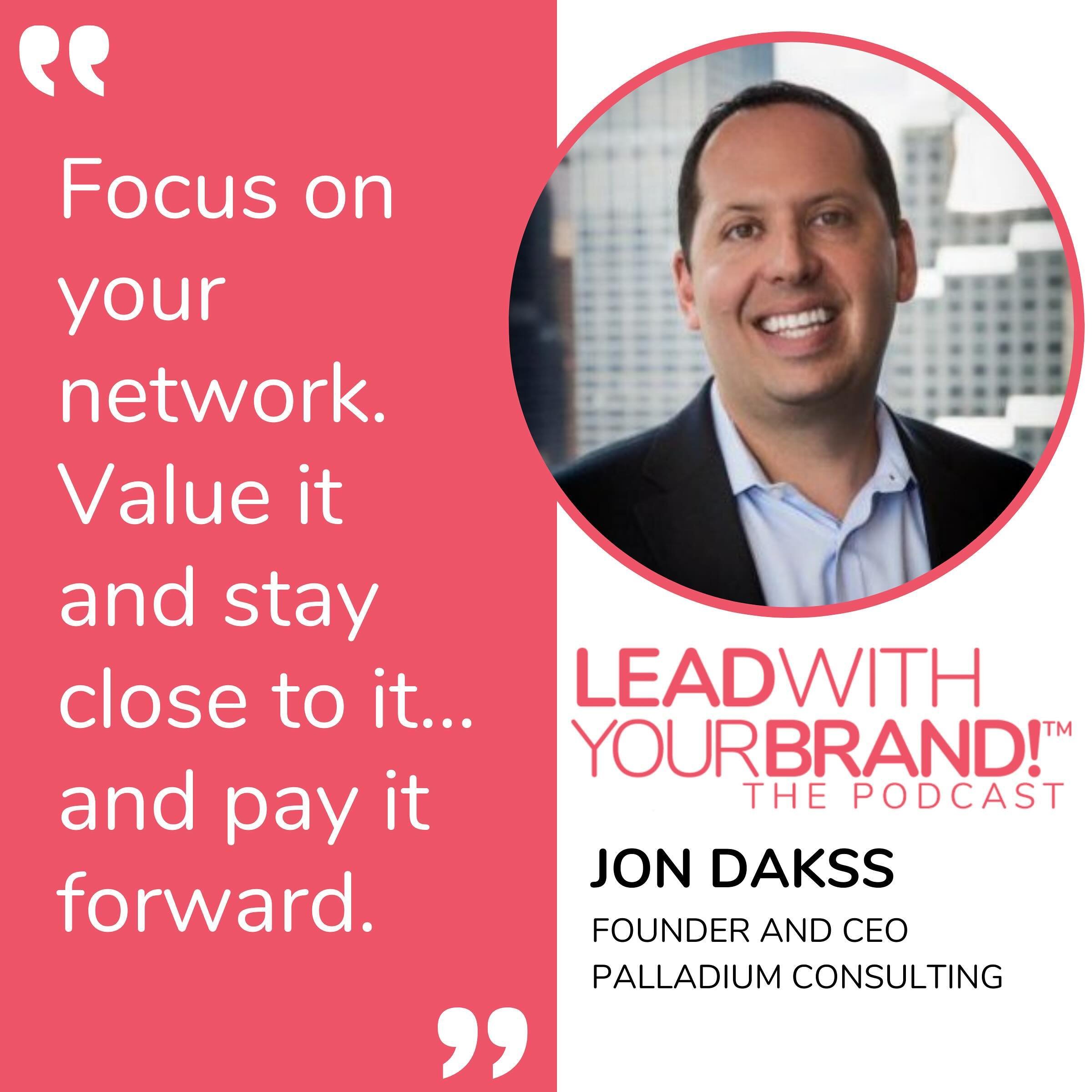I&rsquo;m excited to announce that Jon Dakss, founder and CEO of Palladium Consulting, is joining me on the #LeadWithYourBrand podcast! 🎧 LeadWithYourBrand.com/podcast ☝🏽LINK IN BIO

Jon is a true innovator in the tech industry, with nearly 40 vide