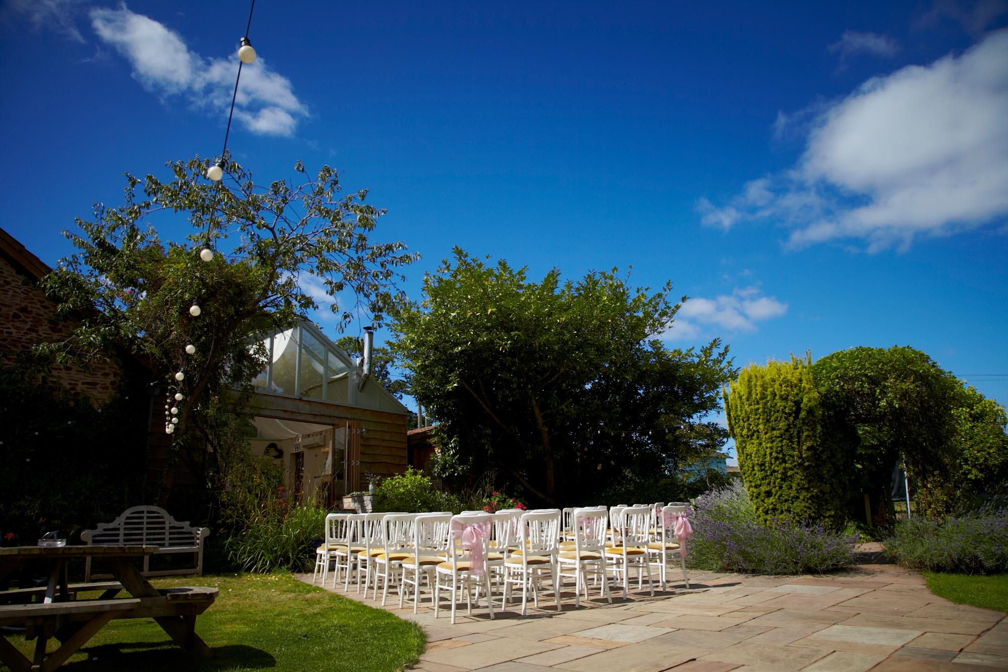 Outdoor Wedding Ceremony at Huntstile Farm