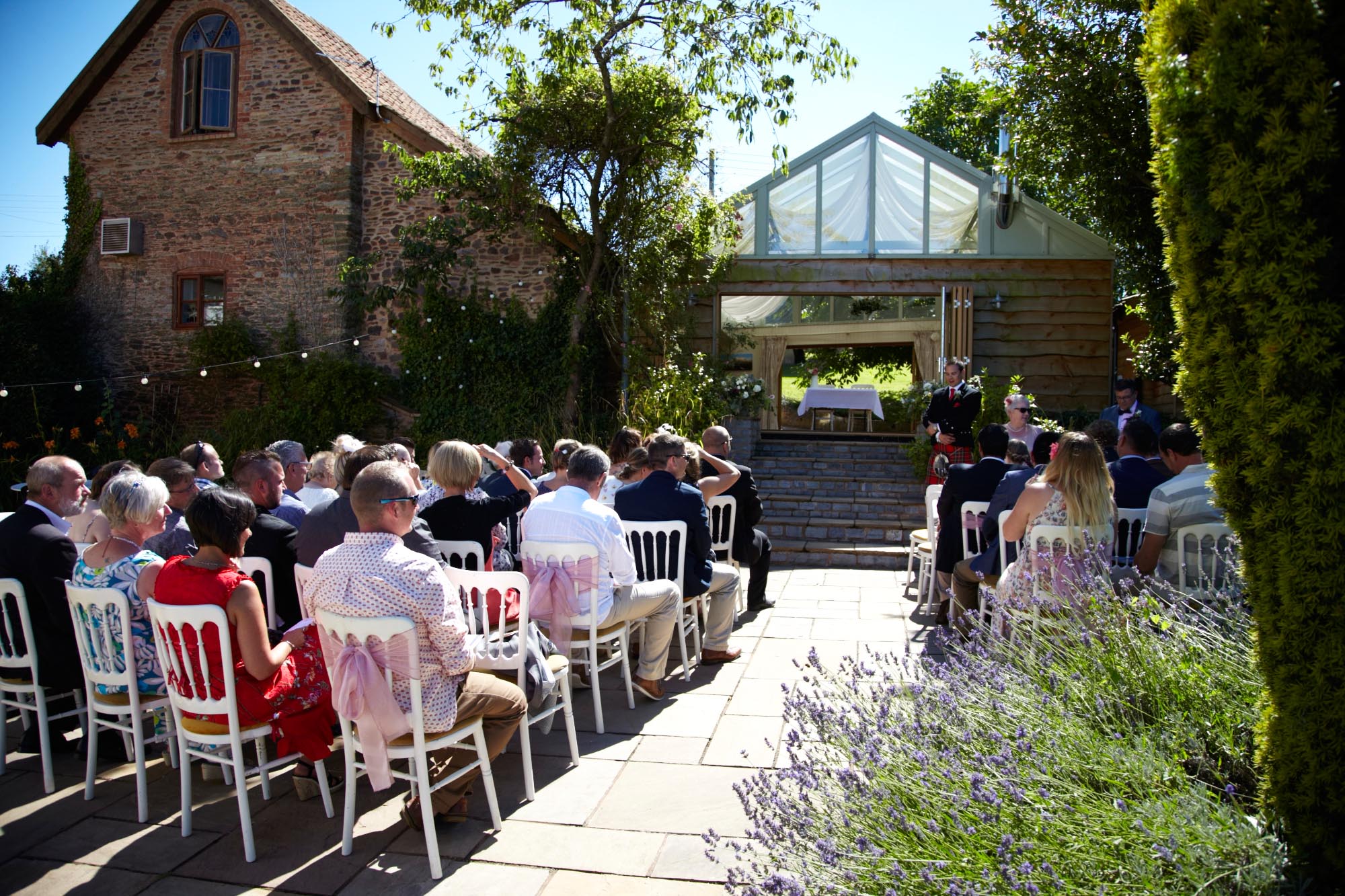 Wedding Garden Ceremony Huntstile Farm