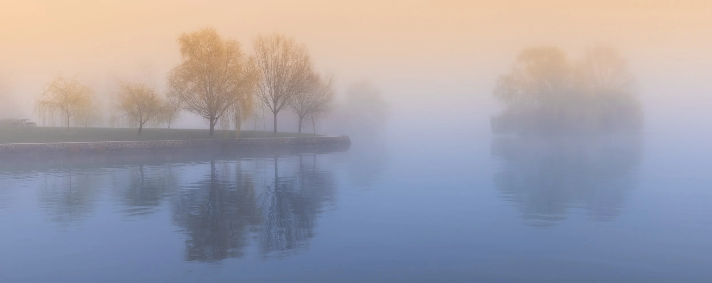 Foggy morning on Lake Burley Griffin