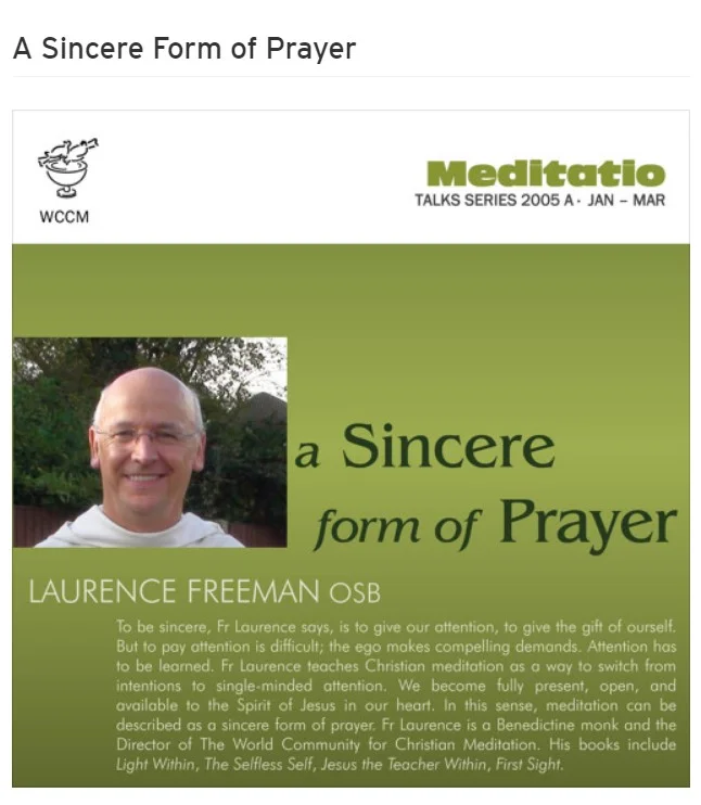 A Sincere Form of Prayer - Audio CD