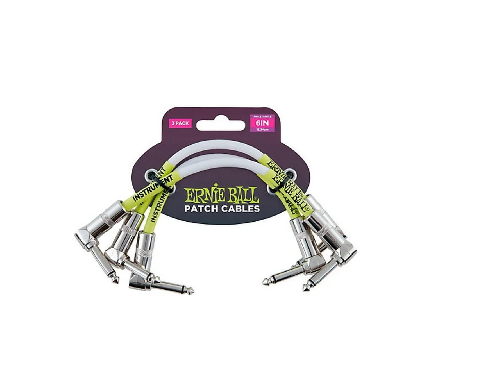 Ernie Ball 6in. Instrument Patch Cables (3 pack)