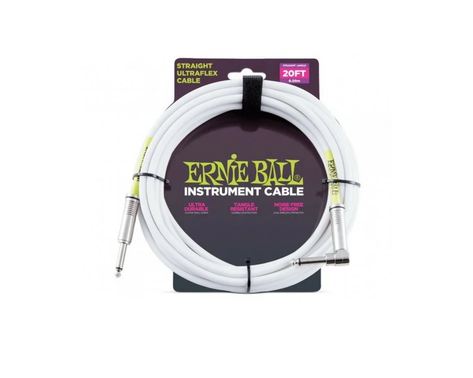 Ernie Ball Ultraflex Straight-Angled Instrument Cable 20ft 