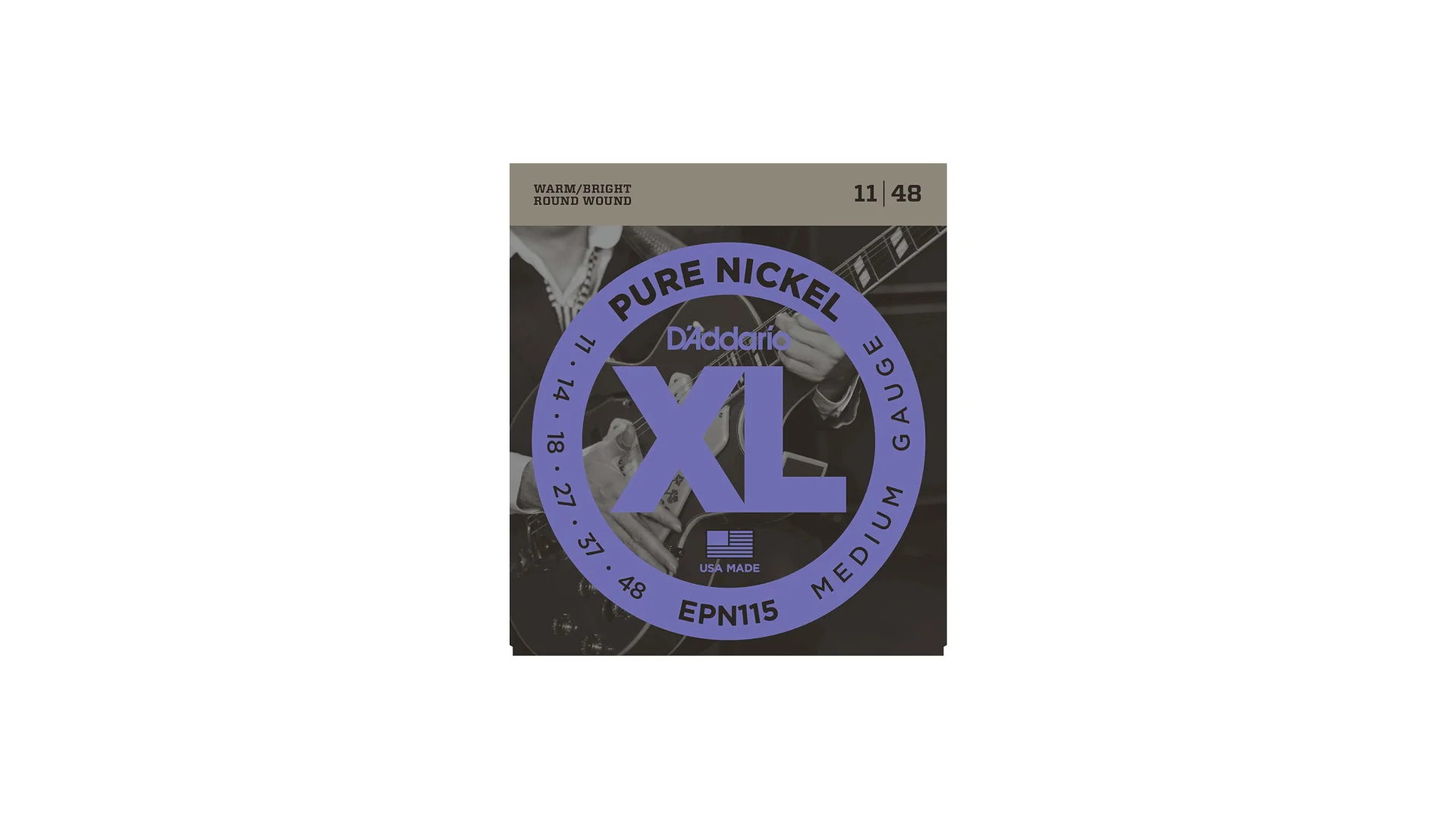 D'Addario Pure Nickel Electric Guitar Strings