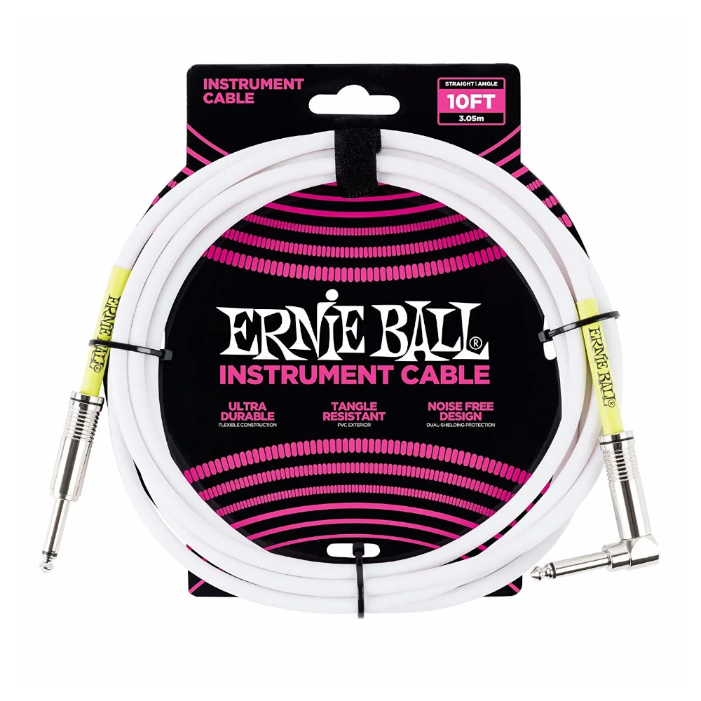Ernie Ball P06049 Instrument Cable 10ft White