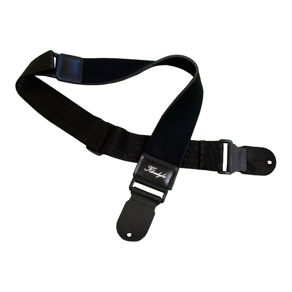 Klondyke 3738 Neo Stretch Guitar Strap Black Leather Ends