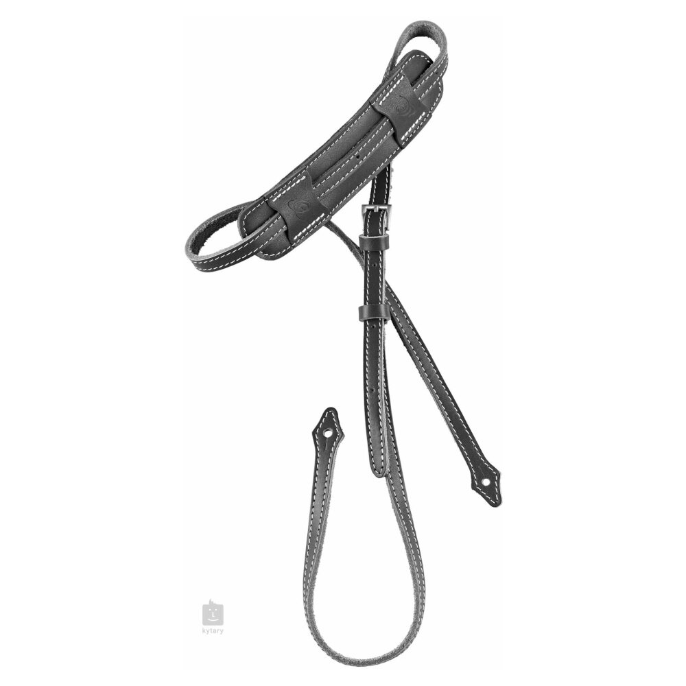 Ortega OSM-BK Standard Black Leather Mandolin Strap