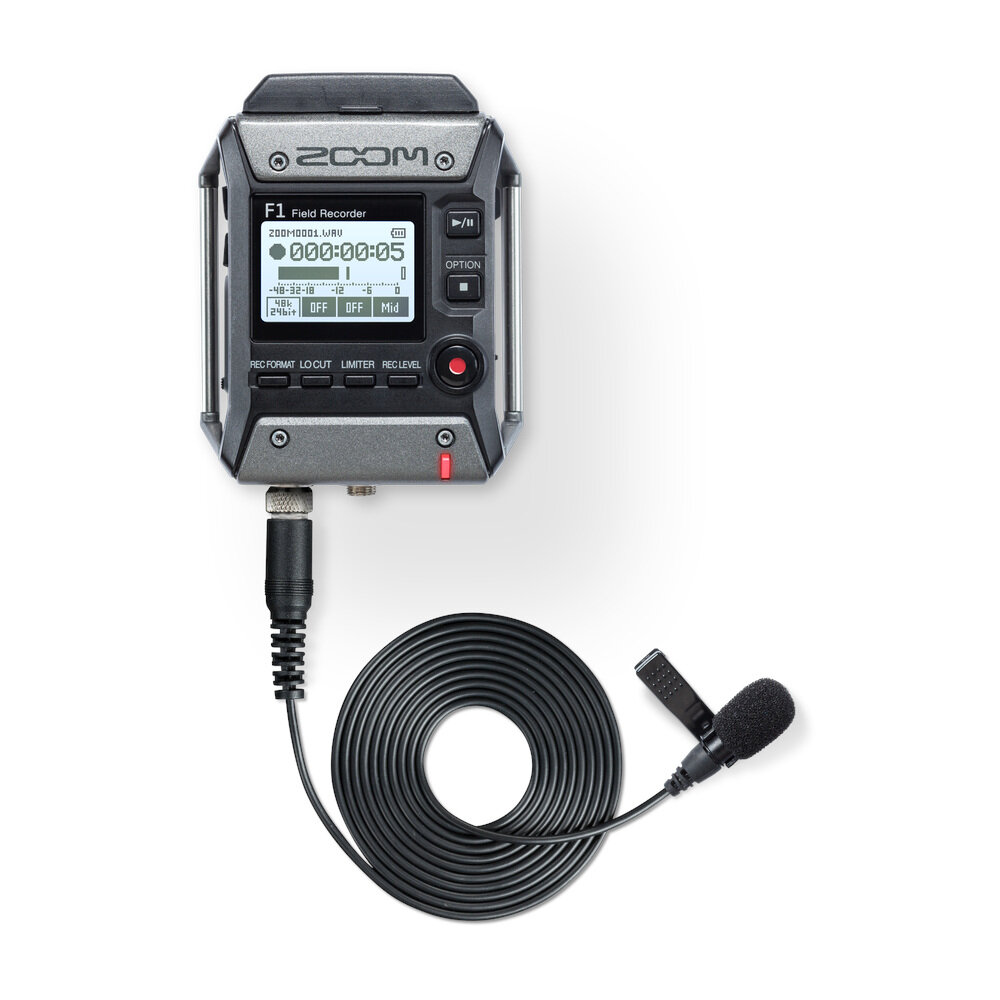 Zoom F1-LP Field Recorder with Lavalier Microphone