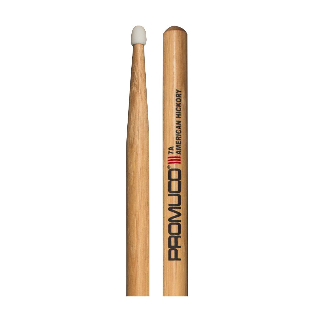 Promuco 1801N7A Nylon Tip Hickory Drumstick - 7A