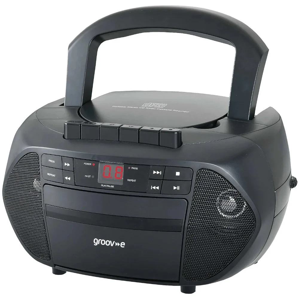 Groov-e GV-PS833 Portable CD & Cassette Player with Radio