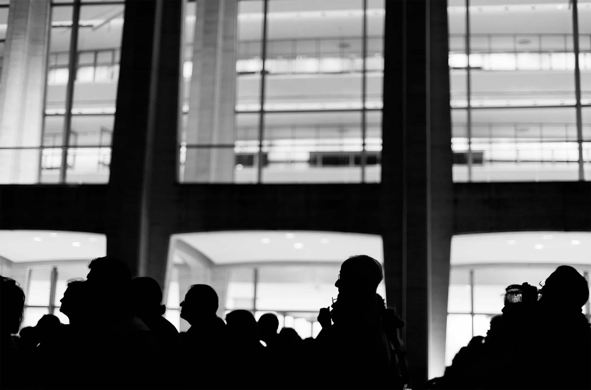 Silhouettes at an open air opera at the Lincoln Center