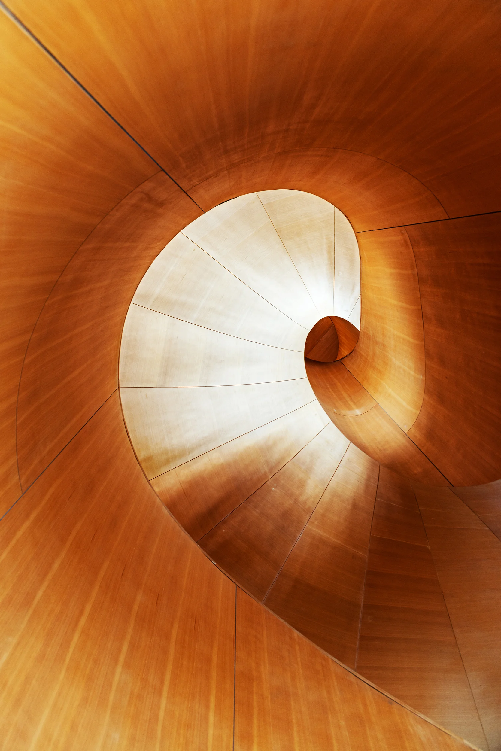 Spiral wooden stairs in Toronto