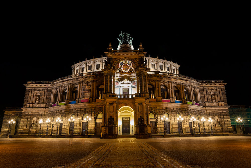 Semperoper at night