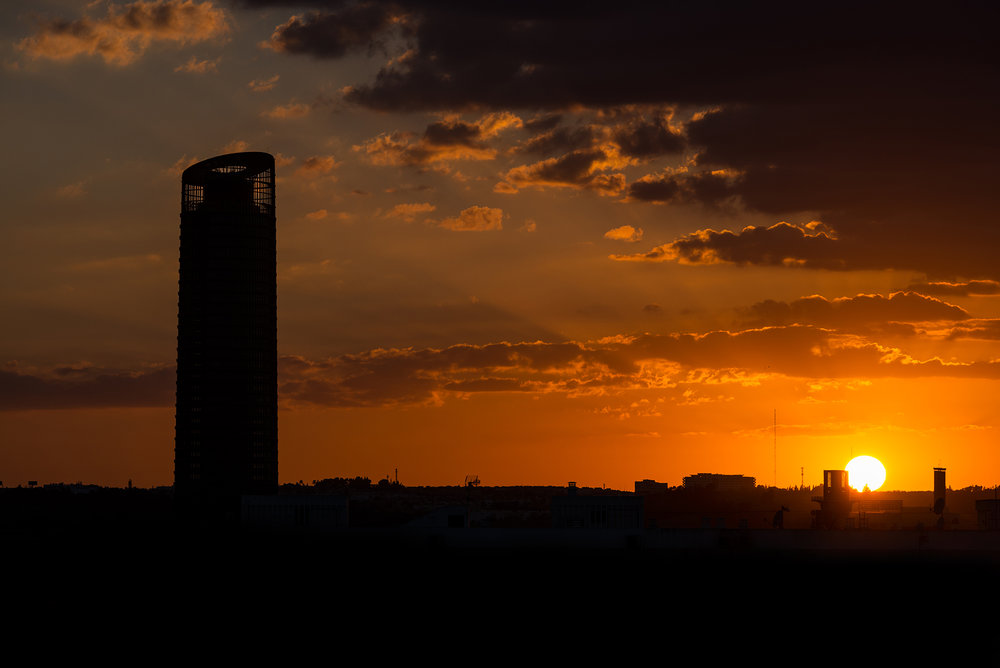 Orange sunset in Seville